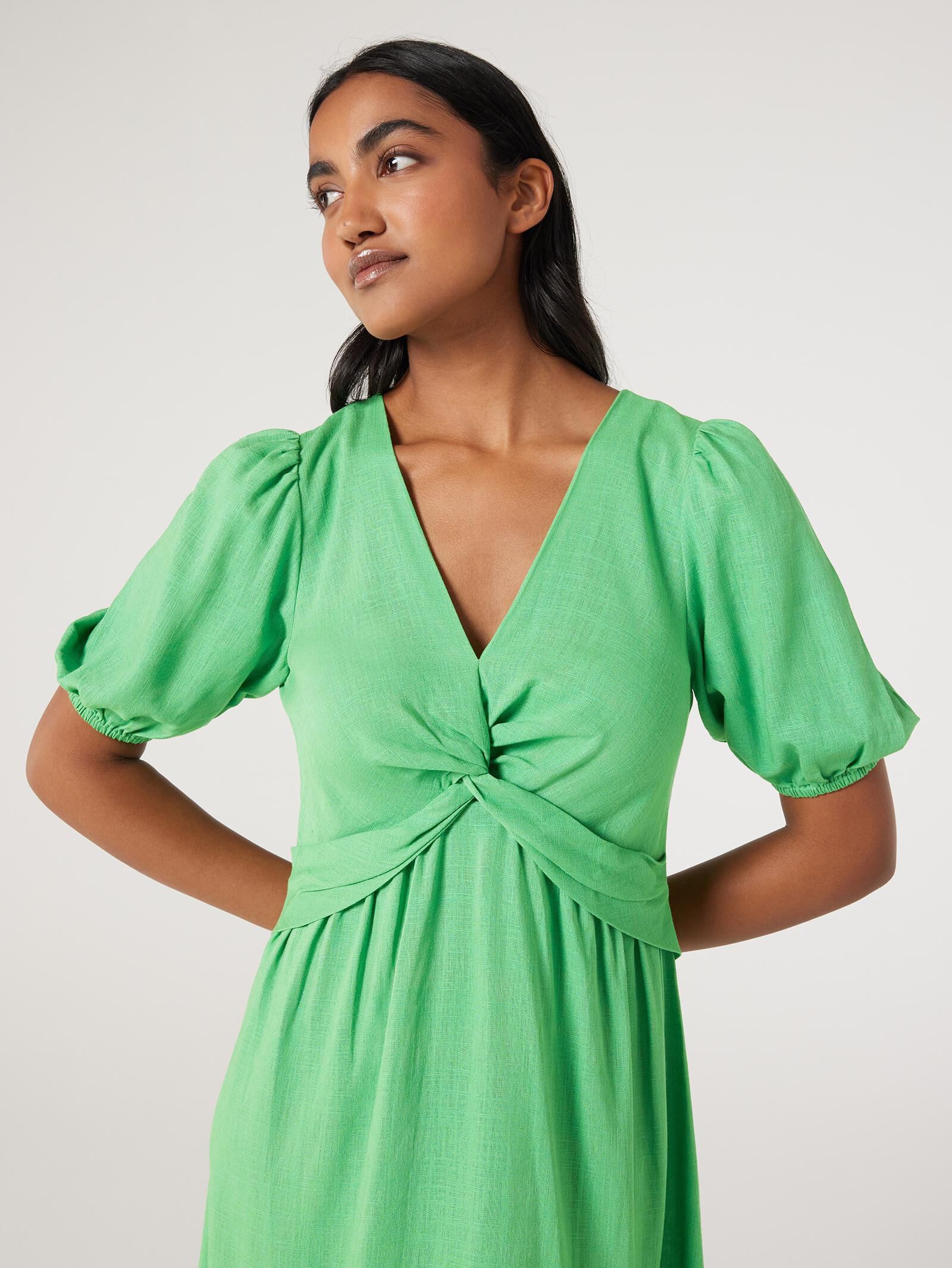 Evelyn Twist Front Dress Jeanswest