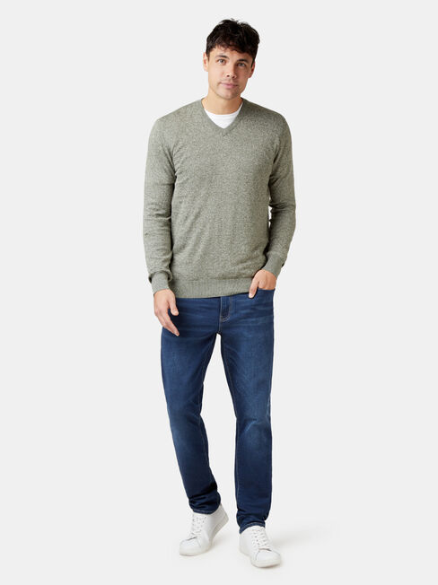 Blake V-Neck Knit, Green, hi-res