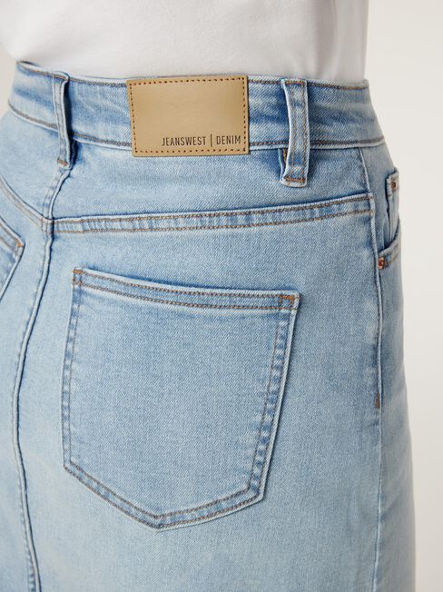 Aubrey Denim Skirt, Blue, hi-res