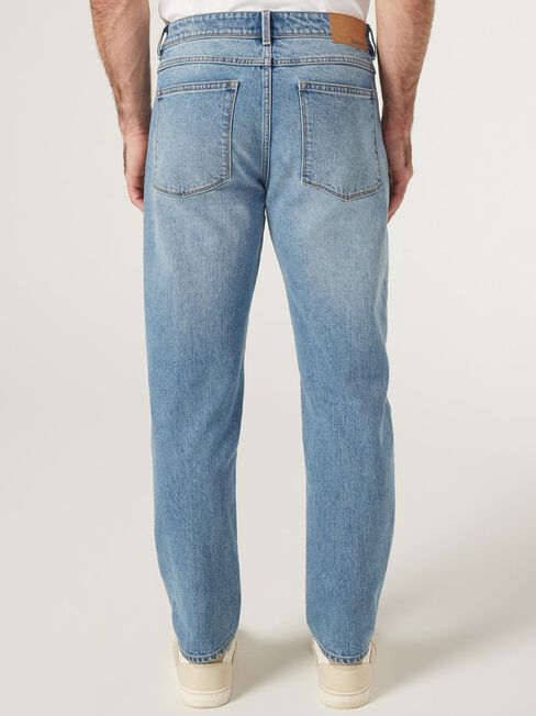 Relaxed Straight Jeans, Mid Wash, hi-res