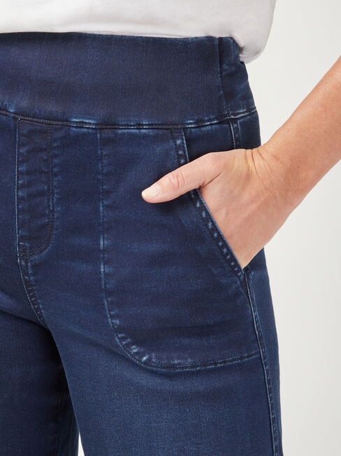 Tessa J-Luxe Wide Leg Jeans, Dark Indigo, hi-res