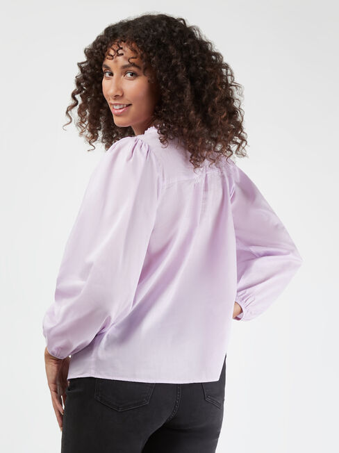 Siri Lace Detail Top, Purple, hi-res