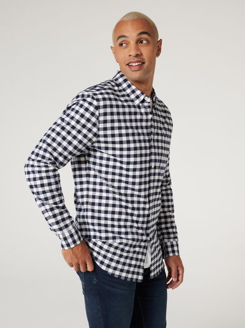 LS Henderson Oxford Check Sghirt, Blue, hi-res