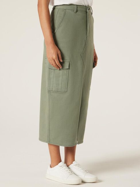 Cleo Cargo Skirt, Khaki, hi-res