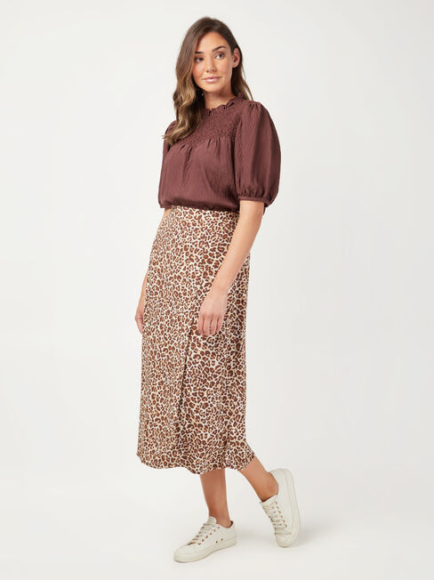 Imogen Split Skirt, Print, hi-res