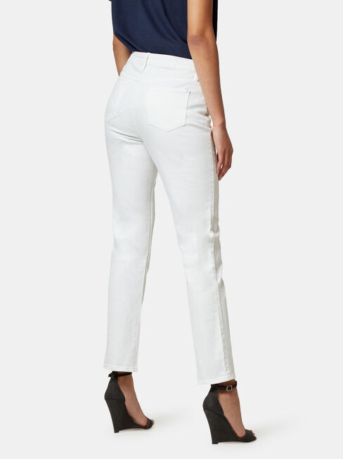 Slim Straight Jeans White, White, hi-res