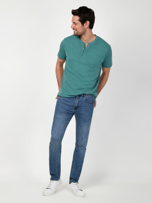 SS Finn Henley Tee, Green, hi-res