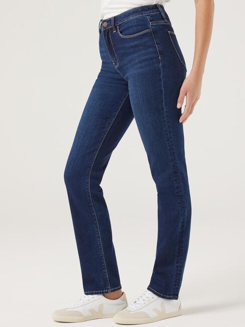 Slim Straight Jeans, Vintage Wash, hi-res