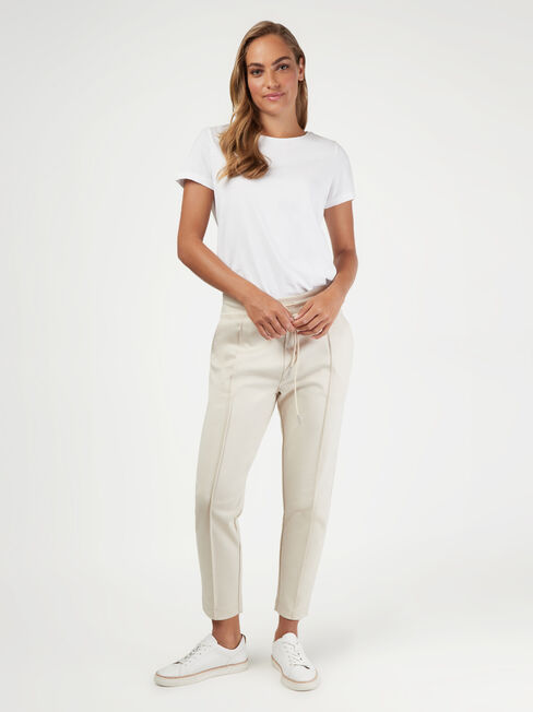 Aria Ponte Jogger, White, hi-res