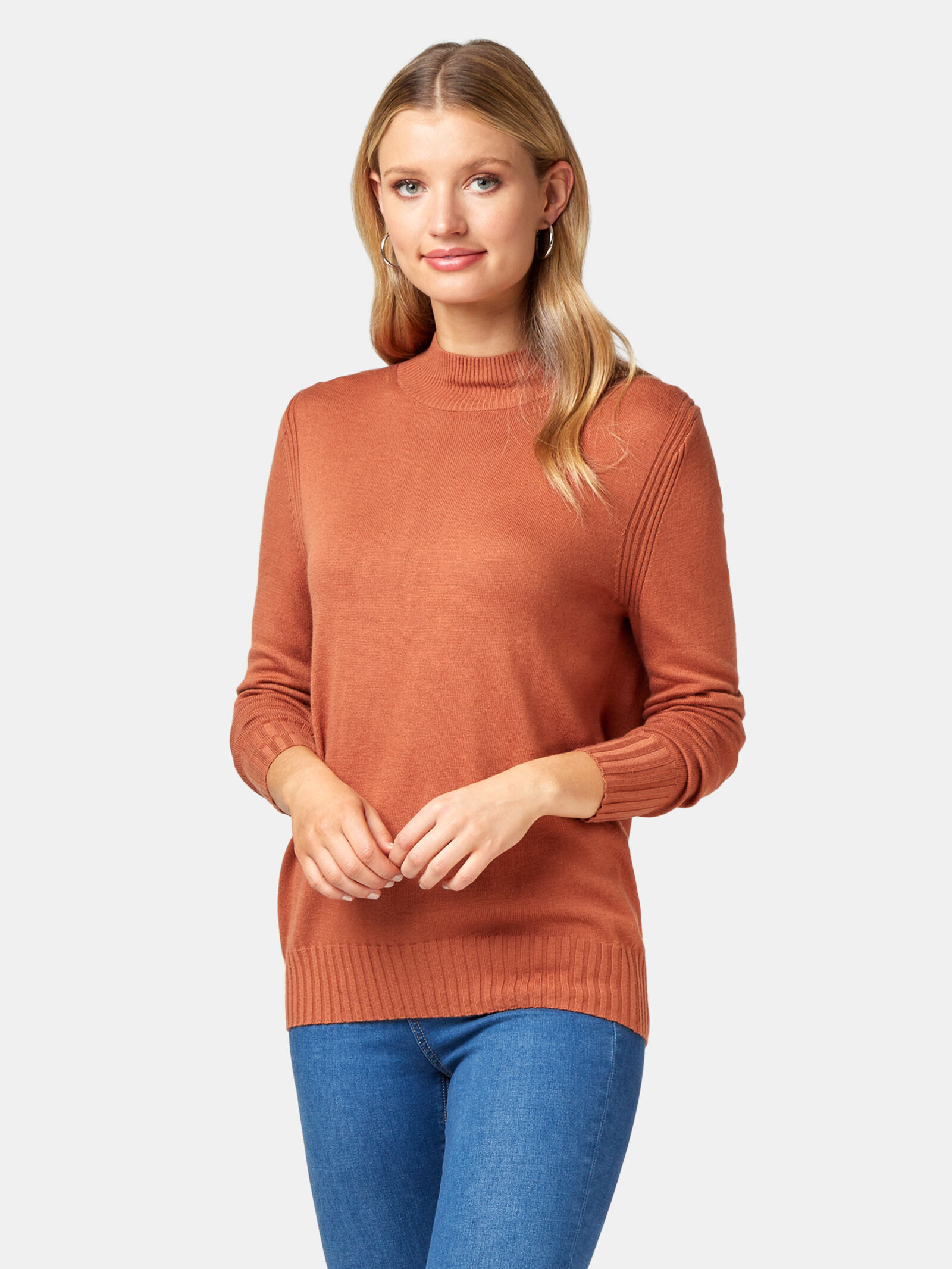 Funnel neck sweater deals