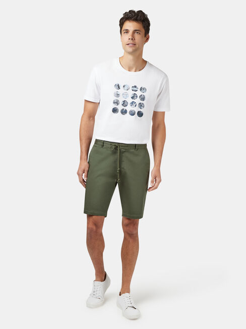 Drew Tie Front Knit Short, Green, hi-res