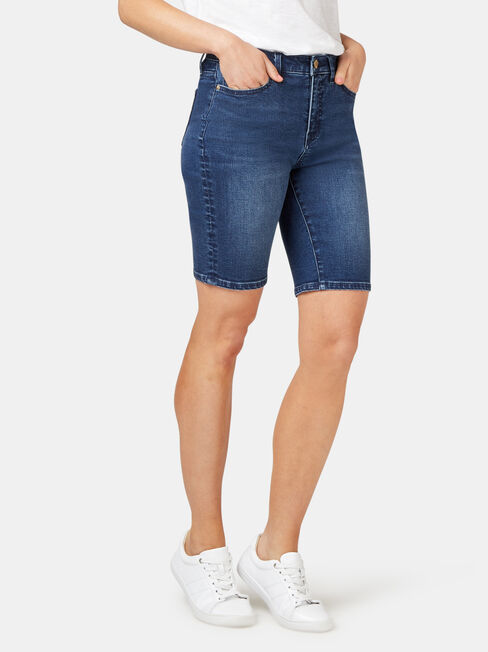 Talia Knee Length Short, Blue, hi-res