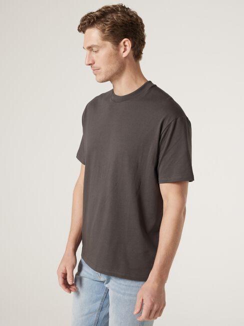 Ace Relaxed Fit Basic Crew Tee, Blue, hi-res