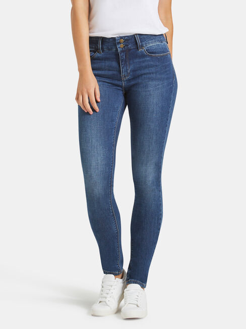 Hip Hugger Skinny Jeans Mid Vintage, Mid Indigo, hi-res