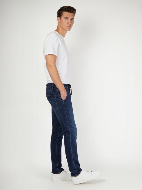 Kash Knit Denim Jogger Pant, Blue, hi-res