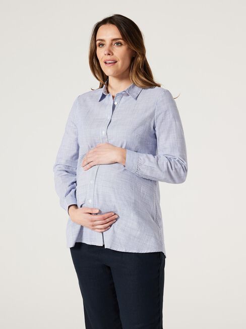 Harper Peplum Maternity Shirt