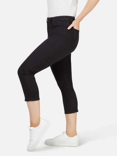 Kara Curve Embracer skinny capri, Black, hi-res