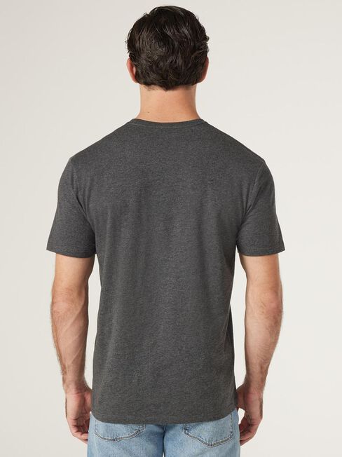 Basic Short Sleeve Tee, Charcoal Marle, hi-res