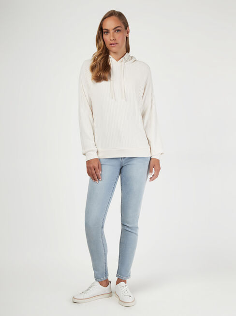 Khloe Soft Touch Hoodie, White, hi-res