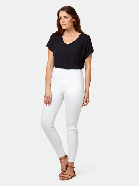 Tummy Trimmer Luxe Lounge Skinny Jeans White, White, hi-res