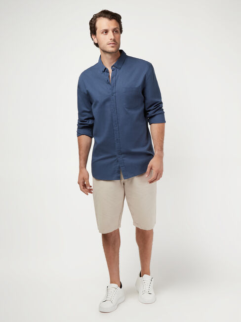 LS Brody Textured Shirt, Blue, hi-res