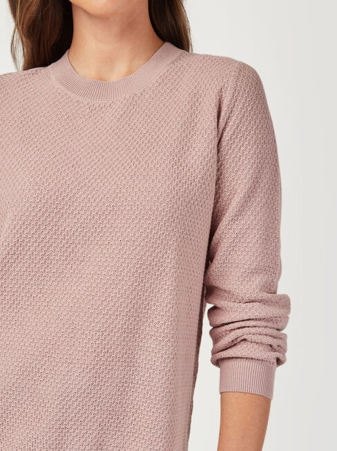 Ally Textured Knit, Purple, hi-res