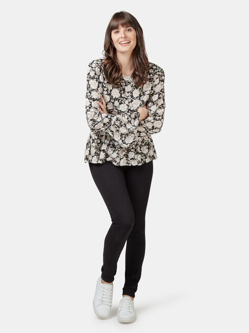Kinsley Lace Detail Blouse, Floral, hi-res