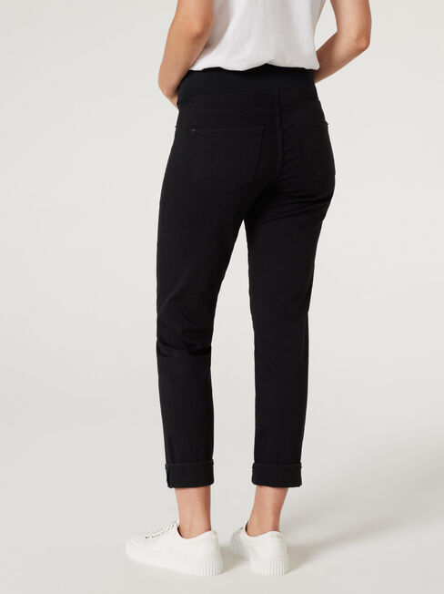 Eden Maternity Straight Jean, Black, hi-res