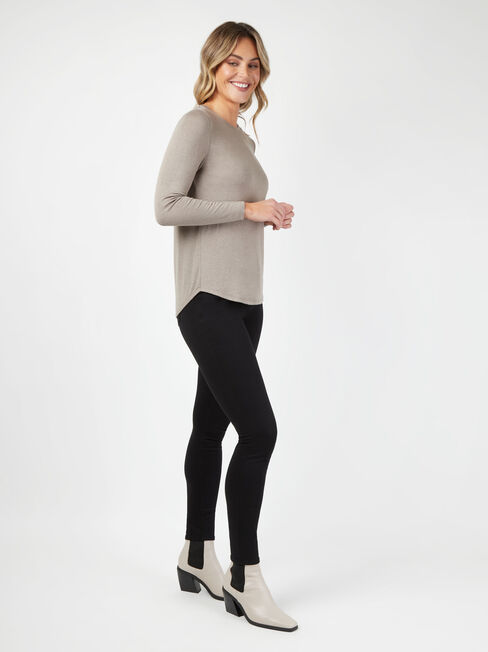 Maddie Soft Touch Curve Hem Pullover, LightWash, hi-res