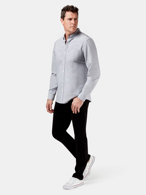Peyton Long Sleeve Oxford Shirt, Grey, hi-res