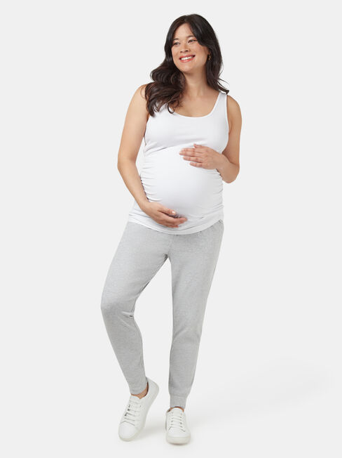 Louisa Drop Crotch Jersey Pant, Grey, hi-res