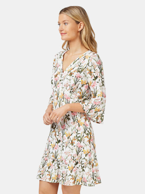 Molly Ladder Dress, White, hi-res