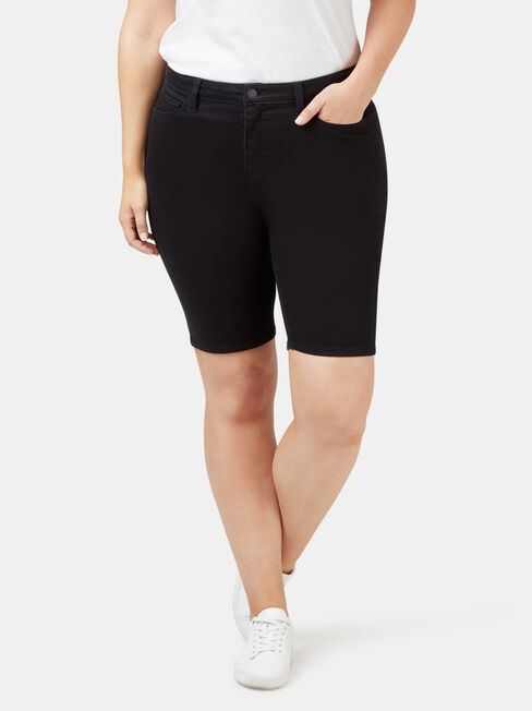 Talia Curve Embracer Knee Length Short, Black, hi-res