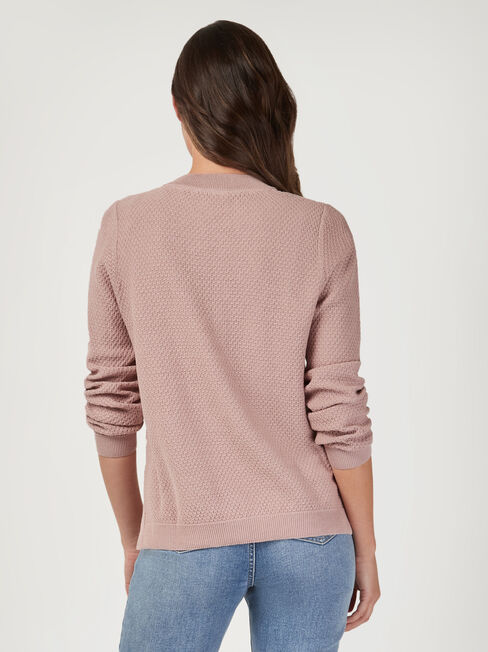 Ally Textured Knit, Purple, hi-res