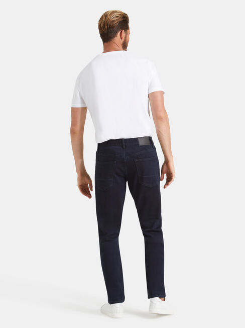 Slim Tapered Jeans Coated Ink, Dark Indigo, hi-res