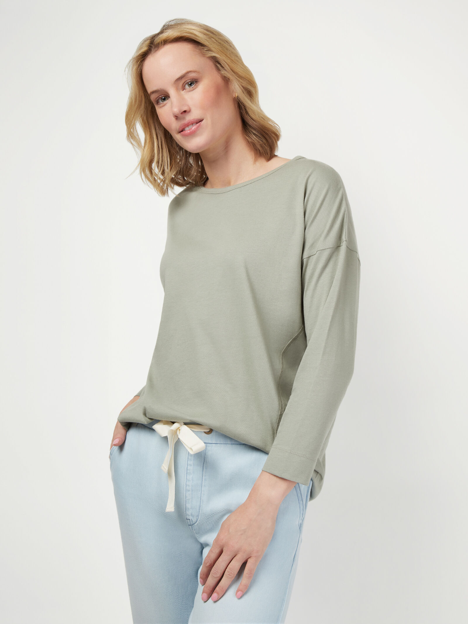 3 4 Sleeve Drop Shoulder Tee Jeanswest