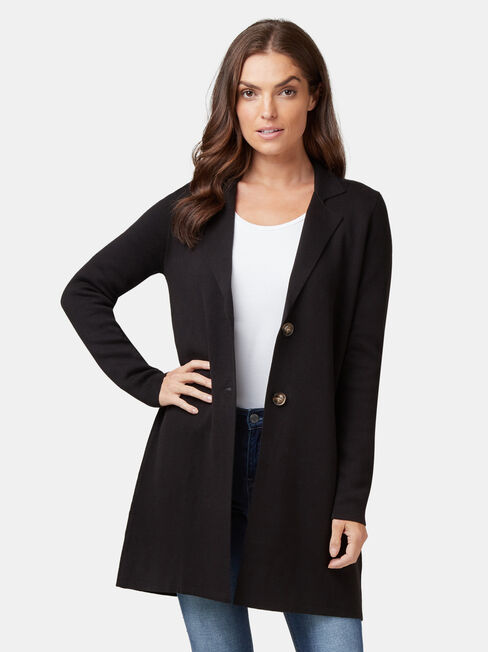 Billy Blazer Coatigan, Black, hi-res