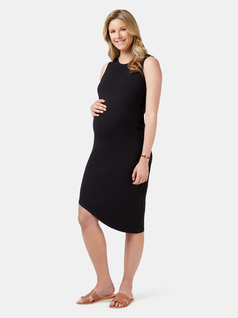 Clara Maternity Dress, Black, hi-res