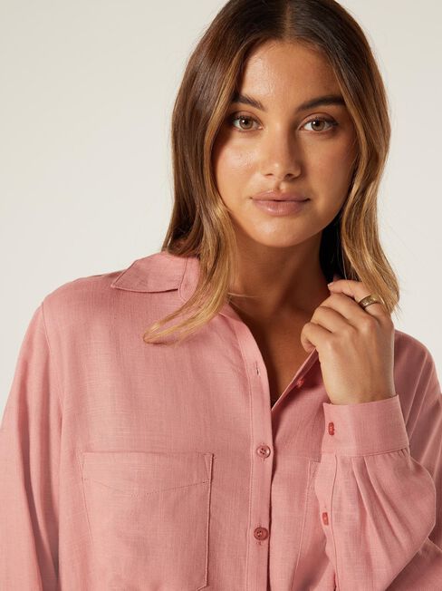 Sisi Relaxed Shirt, Dusty Pink, hi-res