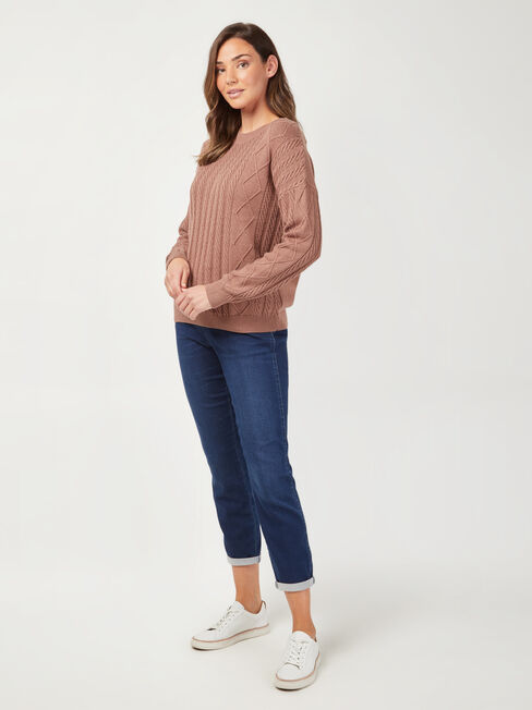 Carrie Cotton Cable Pullover
