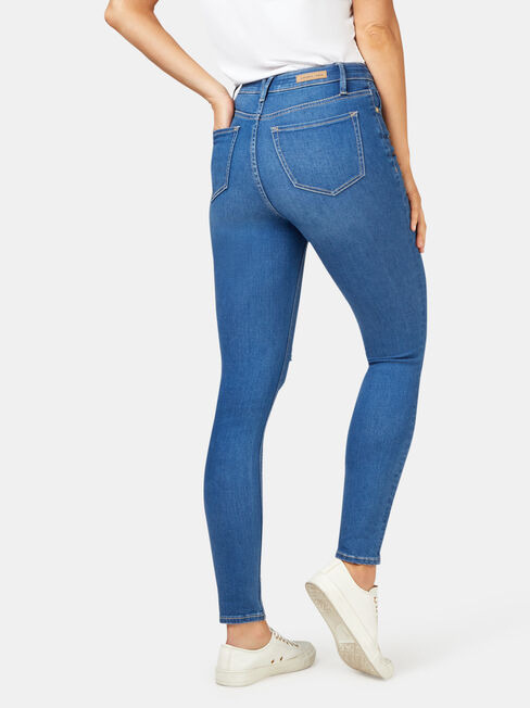 hier artillerie Mellow Valerie Mid Waisted Skinny 7/8 Jeans Mid Indigo | Jeanswest