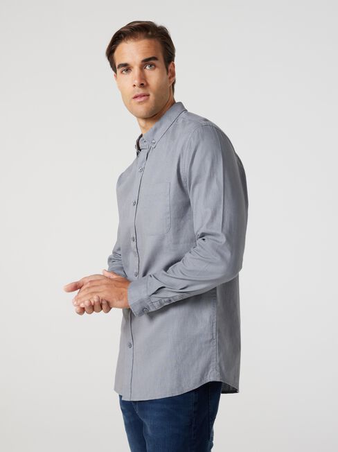 LS Brody Textured Shirt, Steel Marle, hi-res