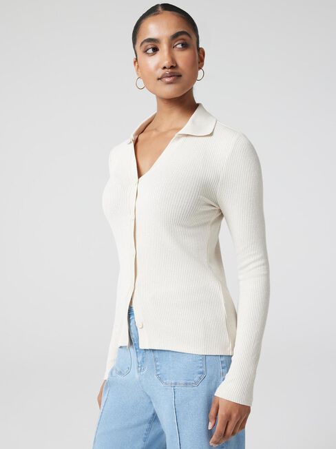 Sloane Button Front Top, Yellow, hi-res