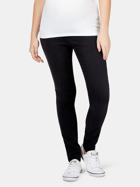 Heather Maternity Classic Skinny, Black, hi-res