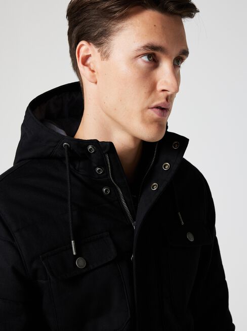 Toby Drill Jacket, Black, hi-res