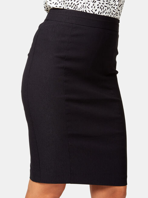 Margaret Work Skirt, Black, hi-res