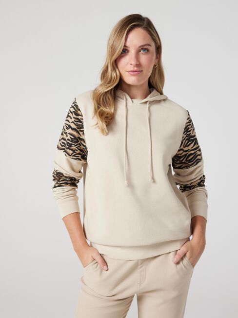 J-Luxe Hooded Sweat, Bone, hi-res