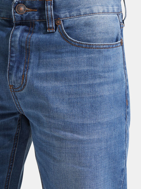 Slim Straight Jeans Mineral Blue, Mid Indigo, hi-res