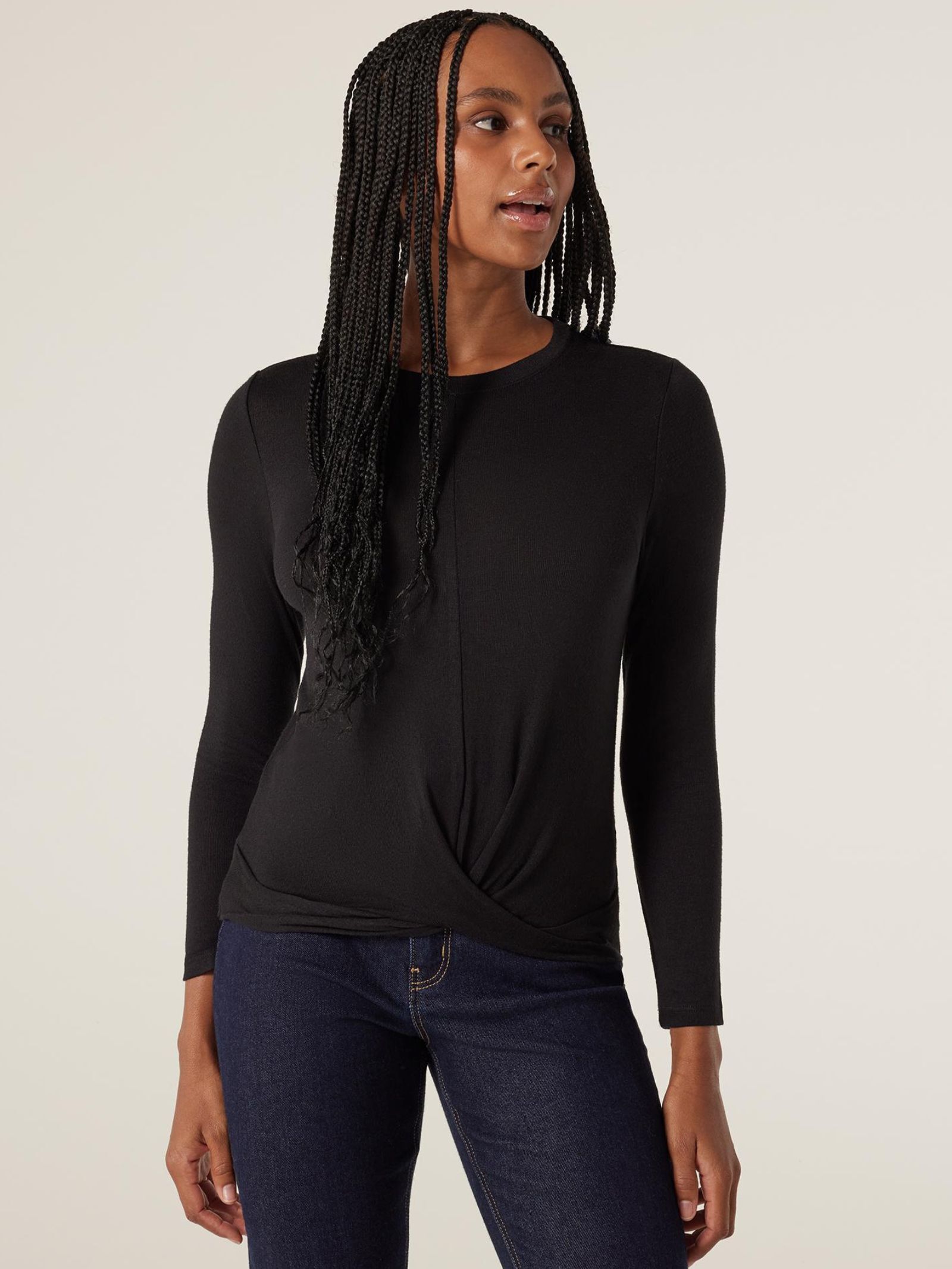 Twist front pullover store