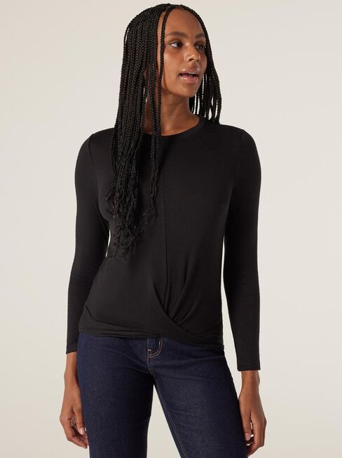Hazel Soft Touch Twist Front Pullover